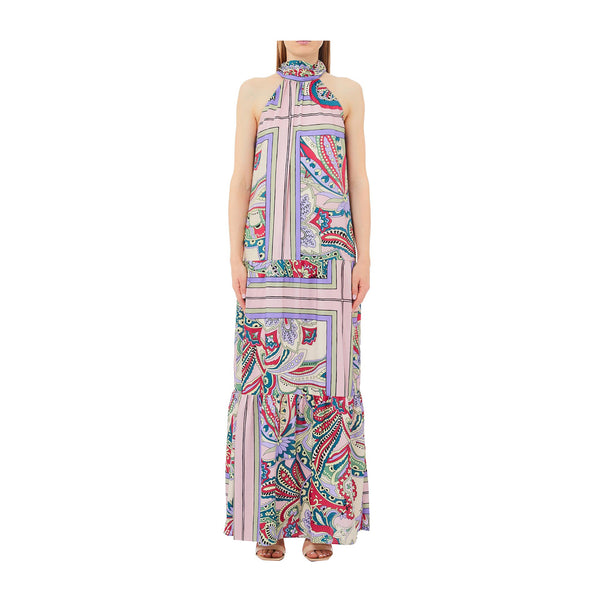 Liu Jo Abito lungo Abito Donna a collo alto con fantasia Multicolor - Francavilla Moda